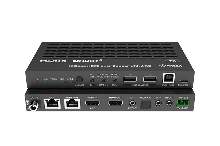 Передатчик сигнала HDMI,USB Infobit iTrans E100V3K-T Передатчик сигнала HDMI,USB Infobit iTrans E100V3K-T
