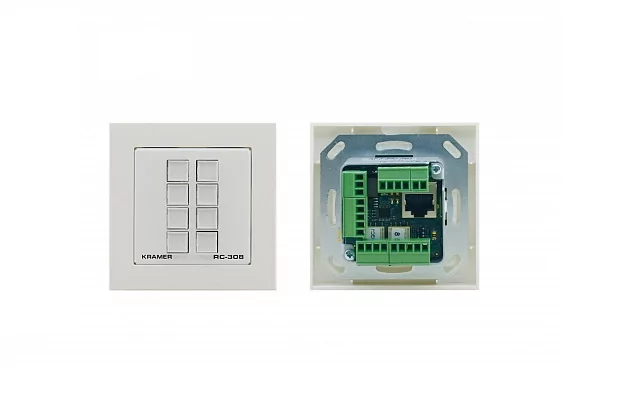 Панель управления Kramer Electronics RC-308/EU-80/86(W) Панель управления Kramer Electronics RC-308/EU-80/86(W)